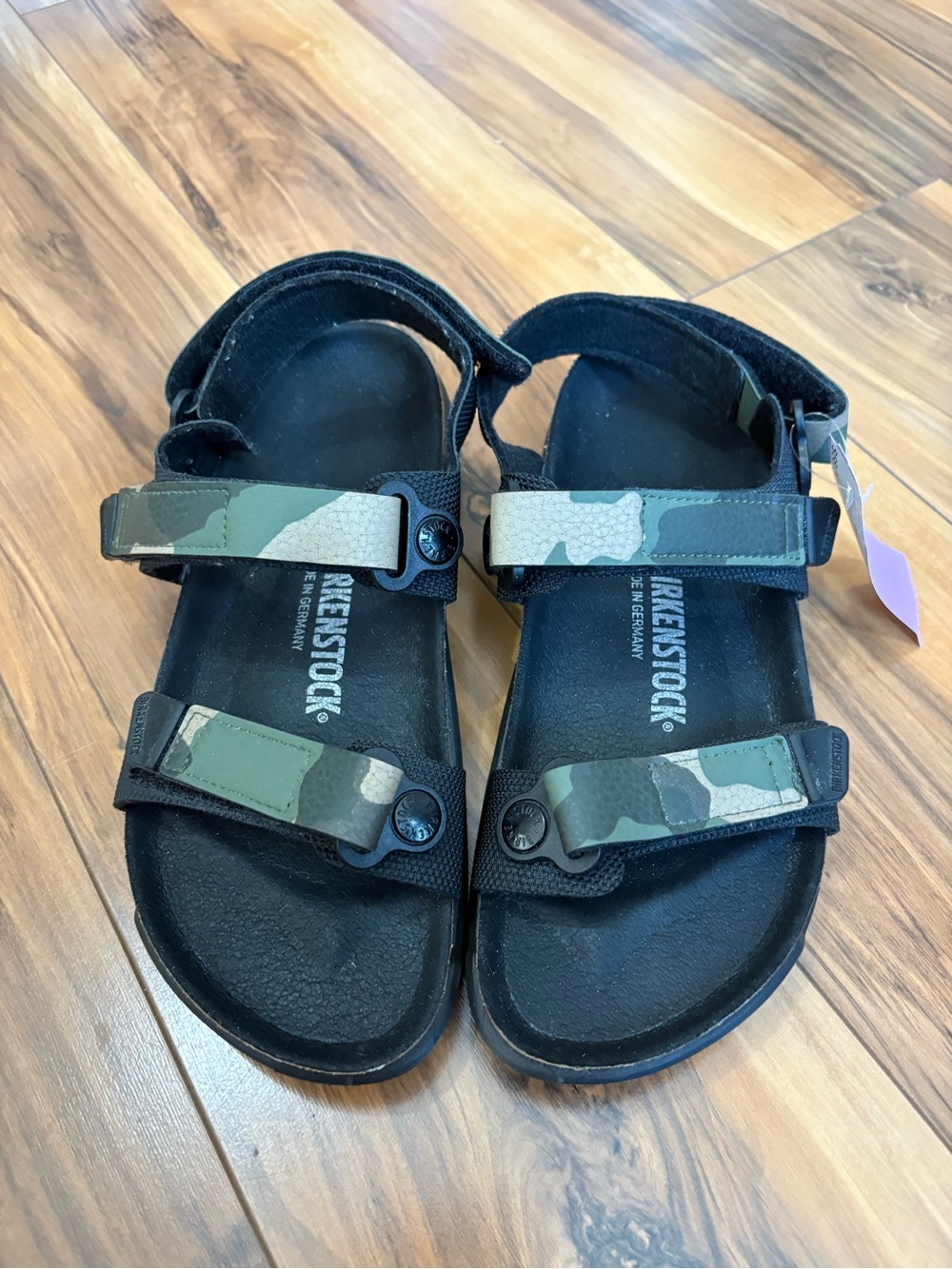 Birkenstock Camouflage Sandals - Black & Green
